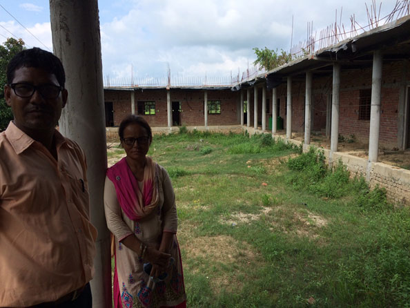 A school being constructed in Nepal